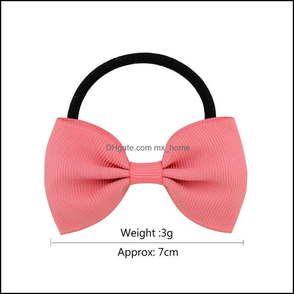 solid color children`s bow cute hair circle baby hair accessories same