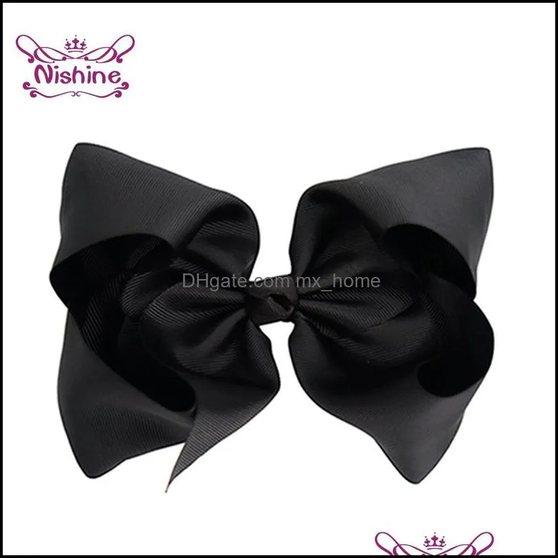 children`s solid color grosgrain ribbon bowknot hairpcute handmade bows duckbill clip baby headwear sweet hair accessories