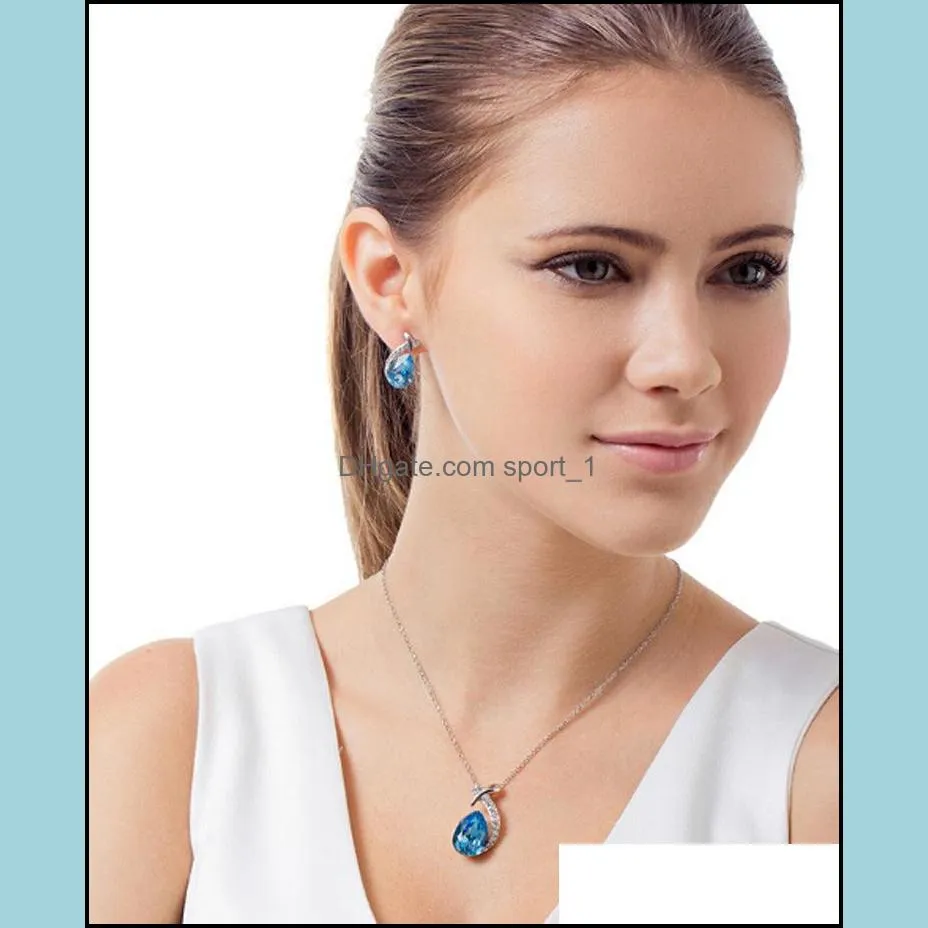 bridesmaid jewelry set for australian crystal jewellery silver necklaces pendants party jewelry sets