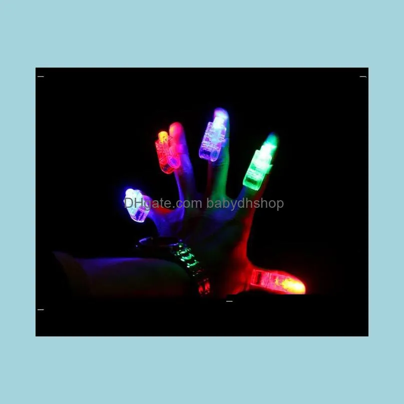 christmas led finger lamp finger ring light glow laser finger beams led flashing ring party flash kid toy