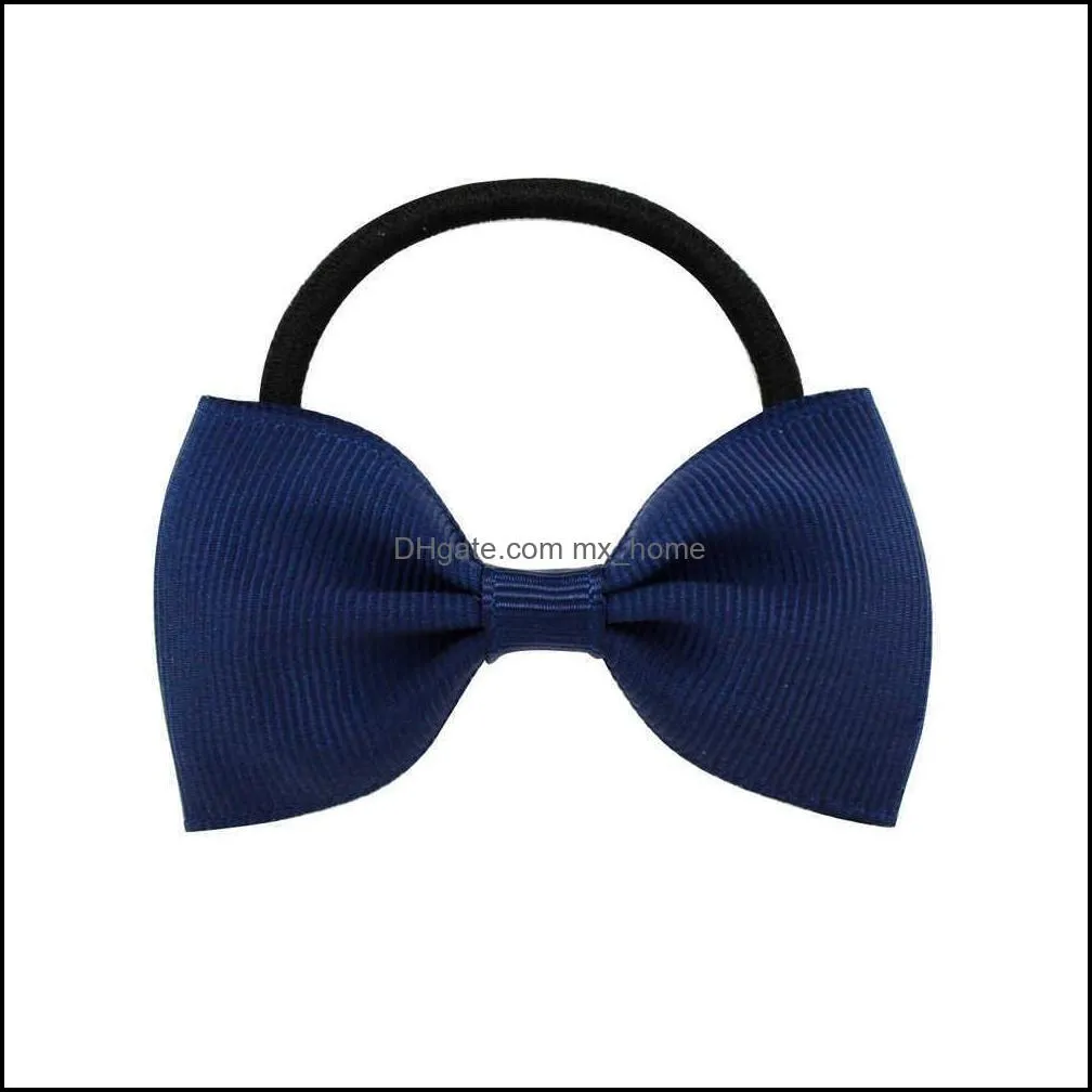 solid color children`s bow cute hair circle baby hair accessories same