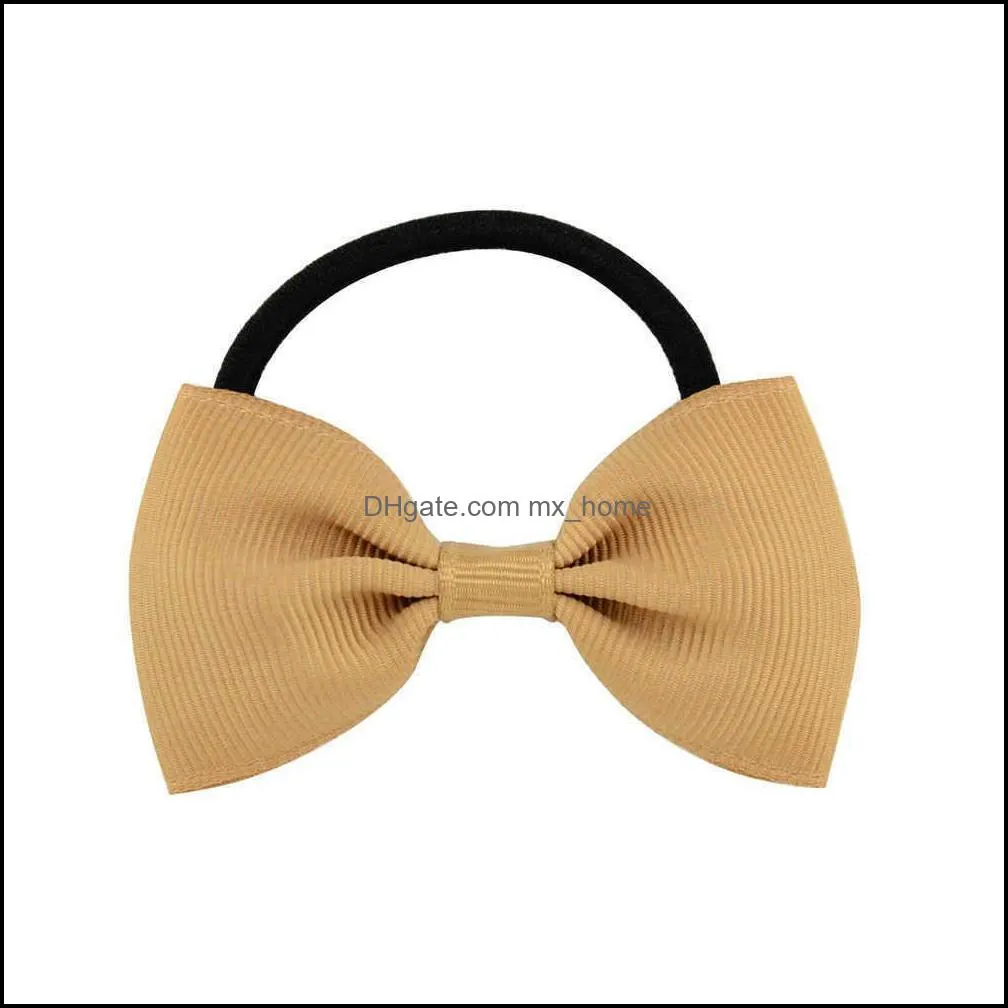 solid color children`s bow cute hair circle baby hair accessories same