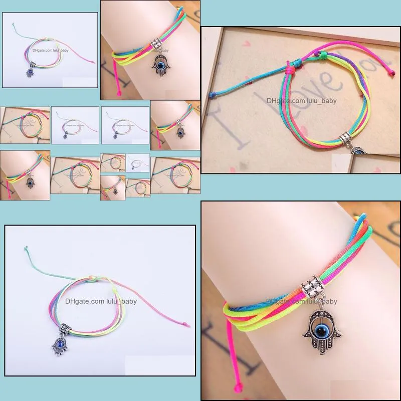 Blue Eye Pendant Friendship Bracelet For Kids Fatima Hand Butterfly Jewelry,  Drop Delivery 2021 By Lulubaby DhrTV From Lulu_baby, $0.78