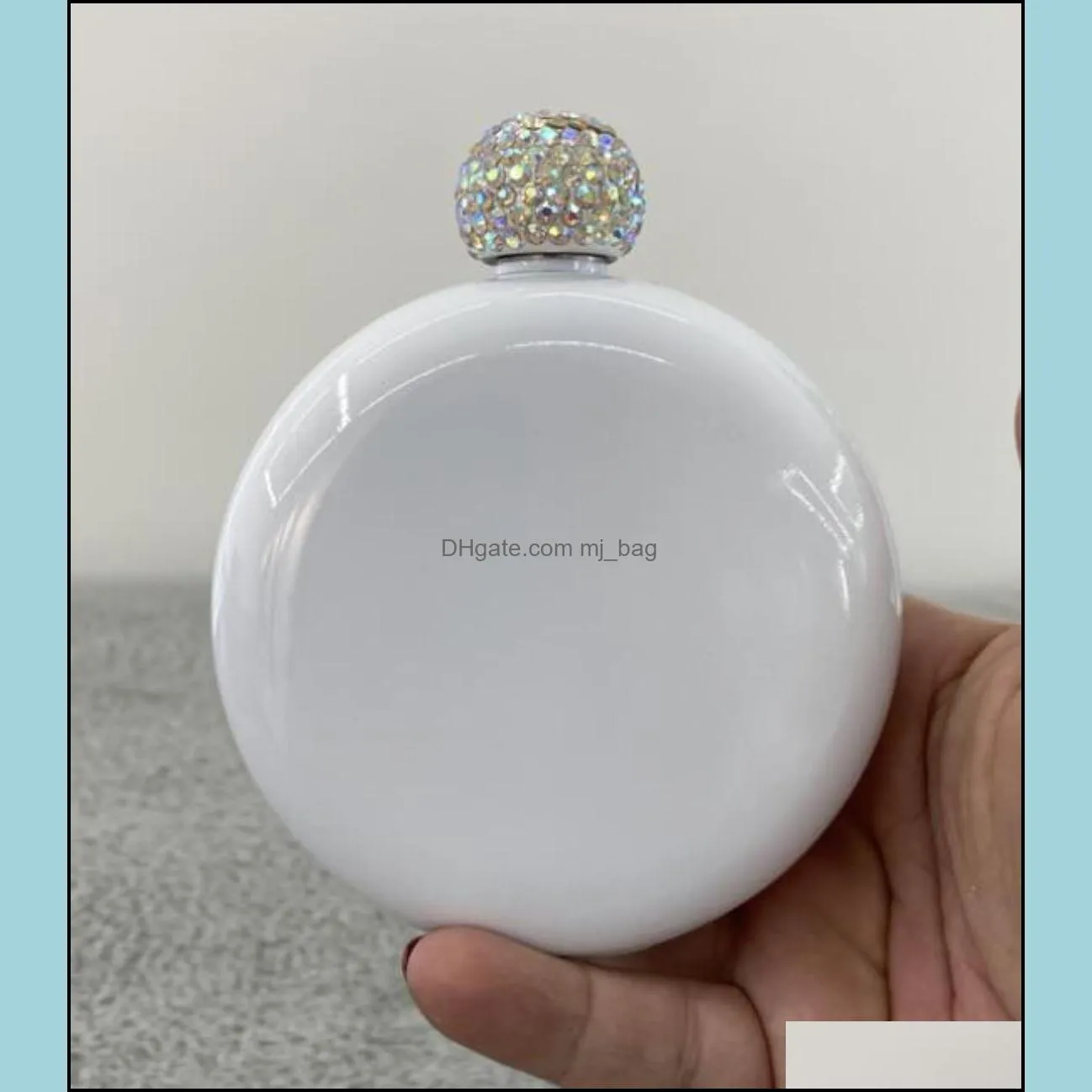 hip flasks drinkware kitchen dining bar home garden sublimation 5oz with diamond lid round square blank stainless steel flagon mini