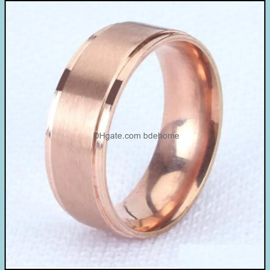 band rings jewelrycouple wedding gift man woman ring rose gold luxury jewelry stainless steel designer wholesale punk index finger drop