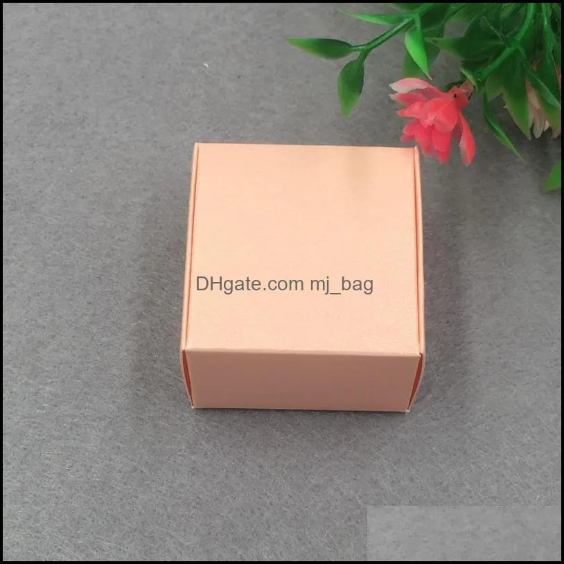 30 pcs 4x4x2.5cm kraft paper gift box for wedding,birthday and christmas party gift ideas,good quality for cookie/candy jllgos