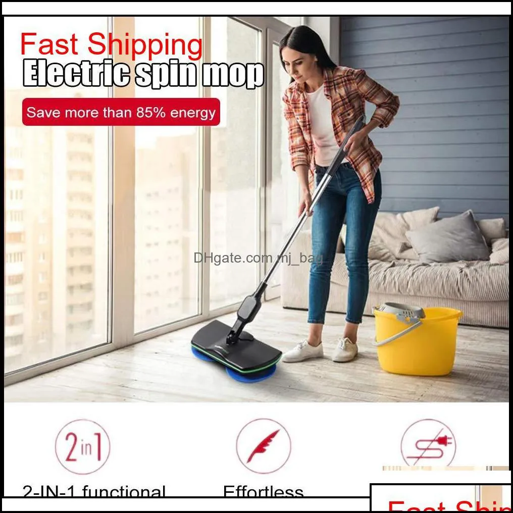 rechargeable 360 degree rotation cordless floor cleaner scrubber polisher electric rotary mop microfiber c qylbdm packing2010