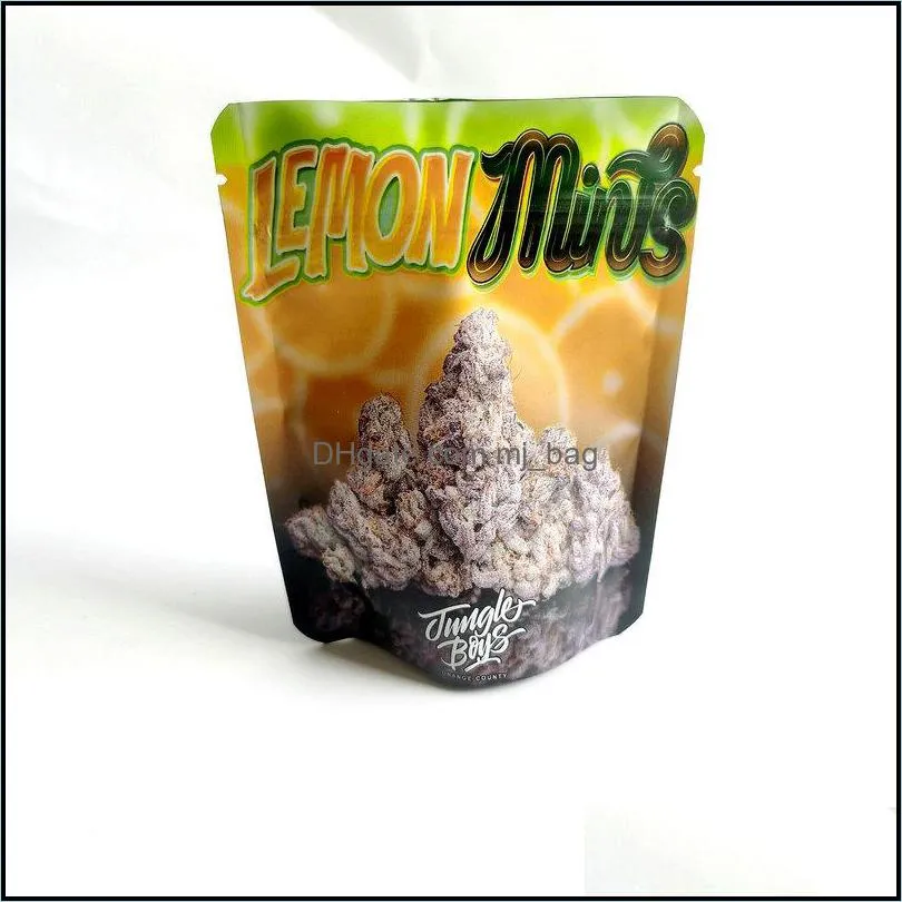 jungle boys 3.5g mylar bags lemon mints lana motorbreath frosted gelato florida sunrise packing bag smell proof pouches jllsar