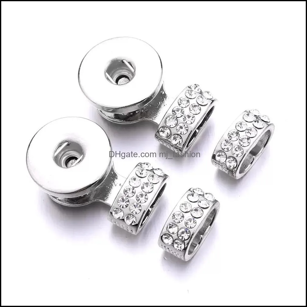 silver metal 18mm ginger snap button base clasps connectors for diy snaps leather bracelet hooks jewelry making accessorie