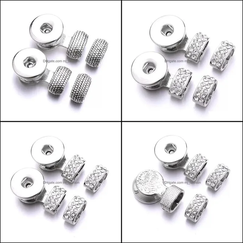 silver metal 18mm ginger snap button base clasps connectors for diy snaps leather bracelet hooks jewelry making accessorie