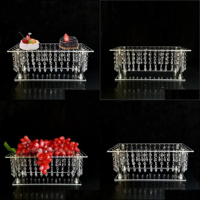 party decoration 10pcs acrylic cake stand wedding tabletop centerpiece flower rack crystal event home decorationparty