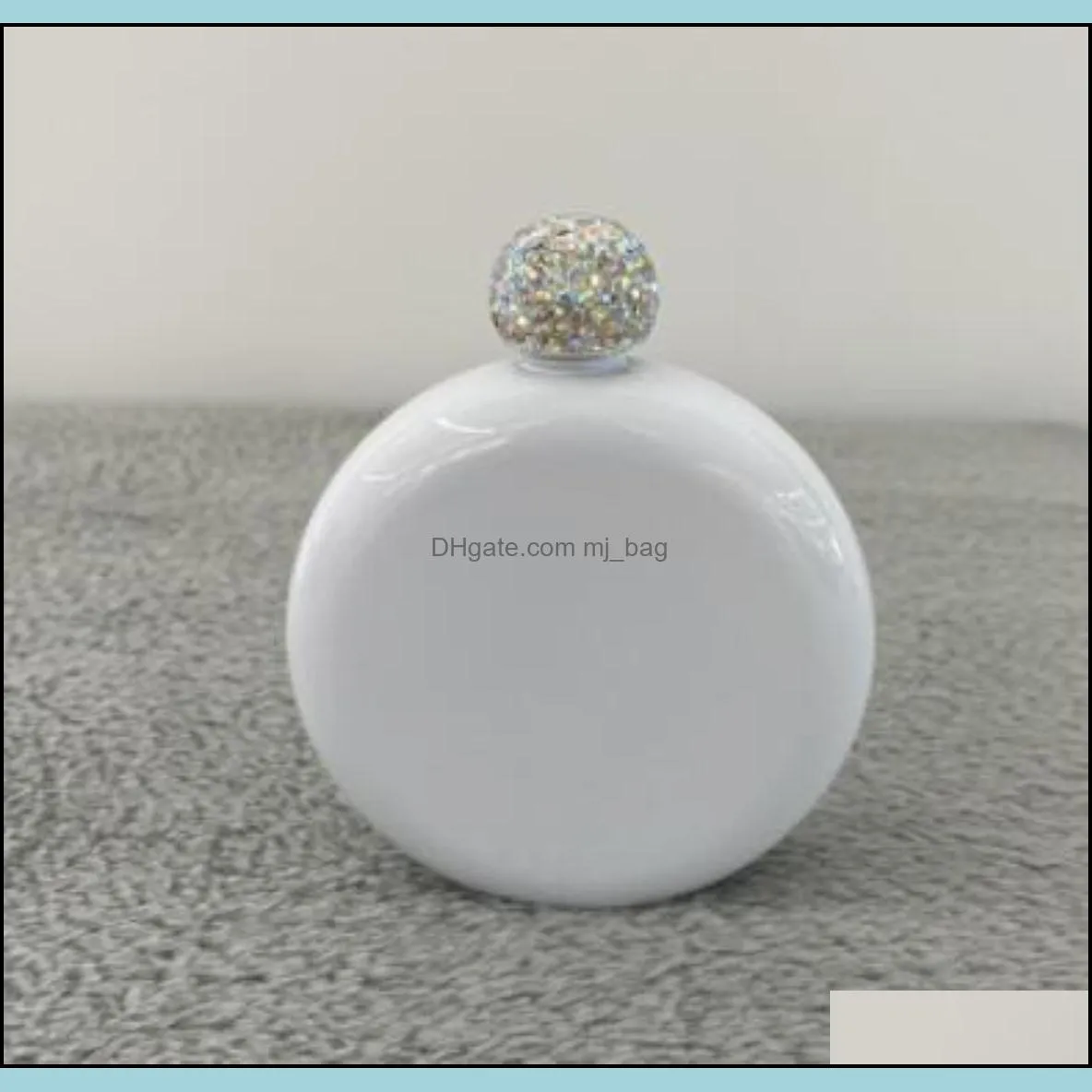 hip flasks drinkware kitchen dining bar home garden sublimation 5oz with diamond lid round square blank stainless steel flagon mini