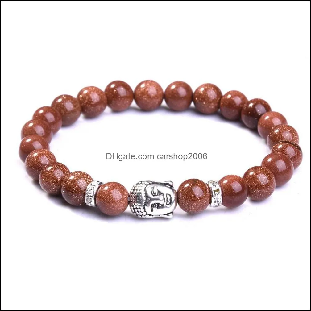 8mm buddha beads bracelets bangles natural stone charm bracelets for women and men jewelry 2017 bracciali lava pulseiras