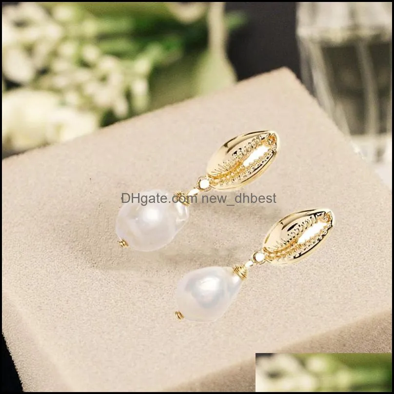 shell earrings pearl pendant earrings beach sea earrings accessories ladies gift jewelry