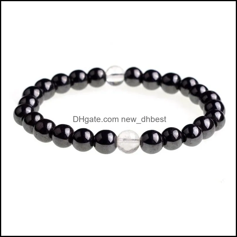 agate bracelet tibetan buddhism meditation men`s elastic bracelet mature temperament jewelry