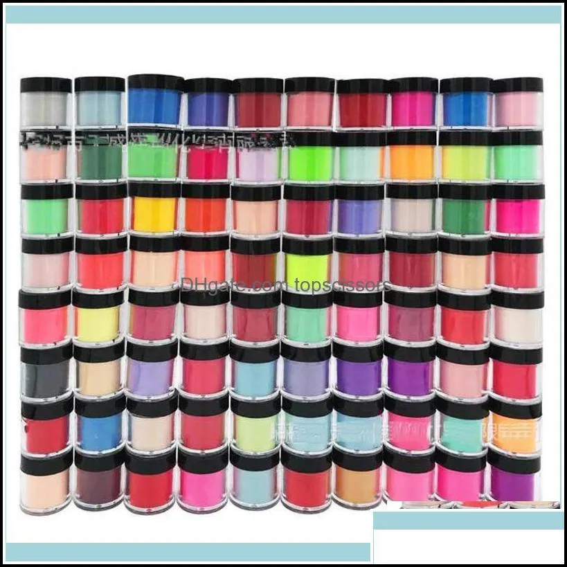 acrylic powders & liquids nail art salon health beauty 10g/box fast dry dip powder 3 in 1 french nails match color gel polish lacuqer dip