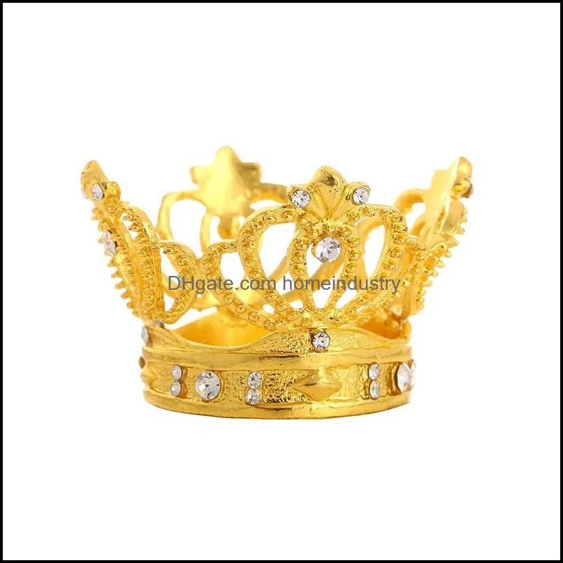 crown napkin ring gold silver napkins buckle hotel wedding towel rings banquet xc0824