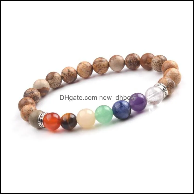 bead chakra bracelet - 7 chakra 8mm lava anxiety bracelet  oil diffuser stone yoga bracelet meditation relaxation healing