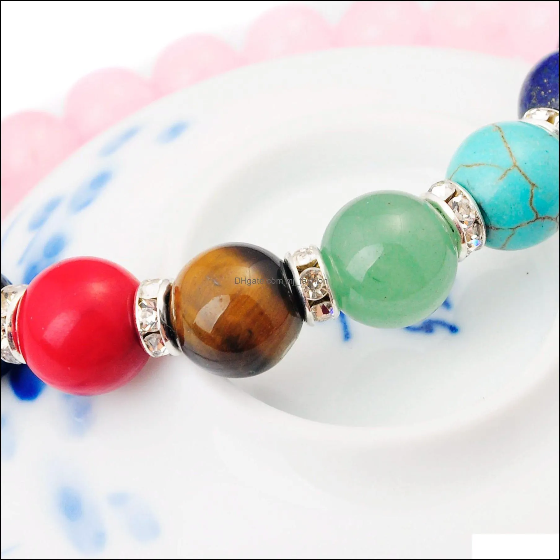 joya gift 14sb1037-8mm natural rose quartz beads bracelet 7 chakra gemstone crystal healing reiki women jewelry bangle free shipping