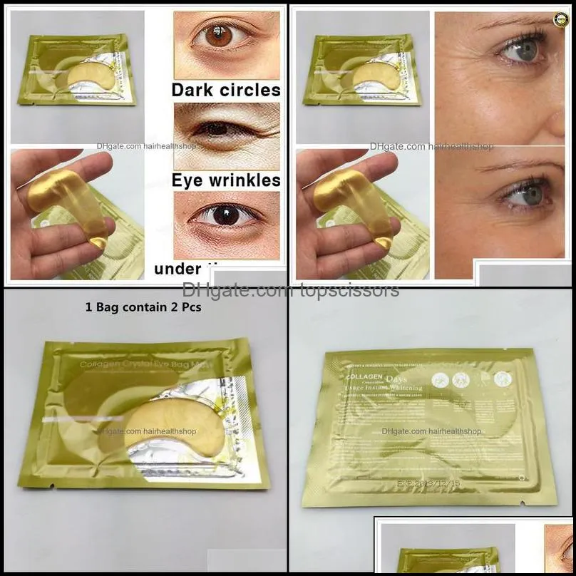 sleep masks vision care health beauty 2pcs is 1pack high quality gold crystal collagen eye mask sale eyees under eeye dark circle