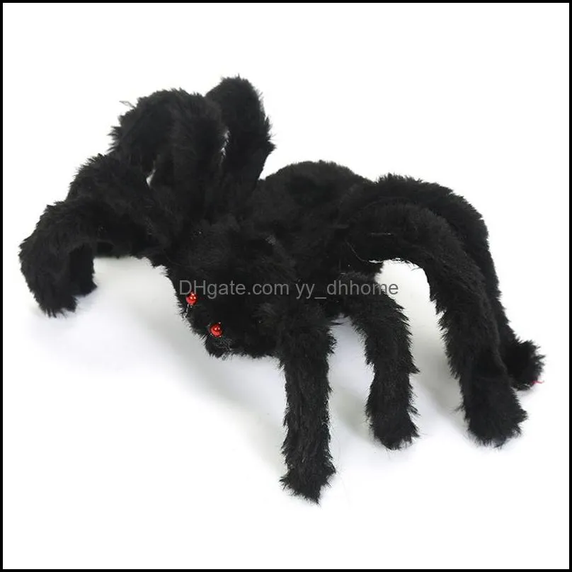 halloween party decoration black spider 30/50/60/75/150/200cm plush colorful spider haunted house prop spider ornament dbc vt0701
