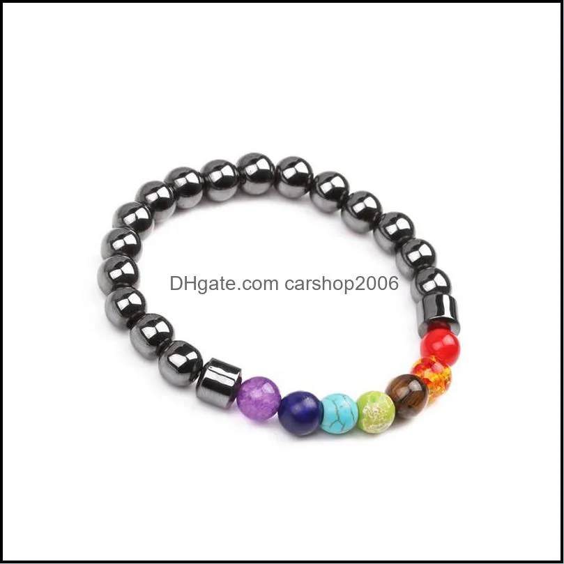 chakra bracelets for women lava rock 7 healing crystals stones 8mm yoga beaded bracelet essential oil diffuser jewelry balancing power