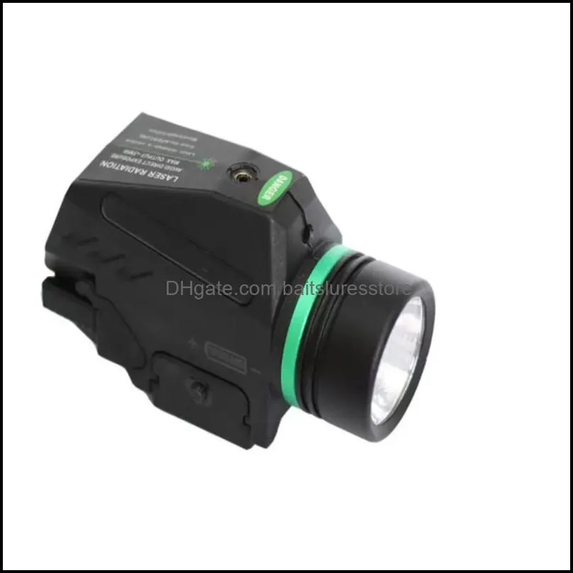 150 lumens hanging flashlight red light/green light switch to flashlight or laser mode tactical hunting accessories.cx