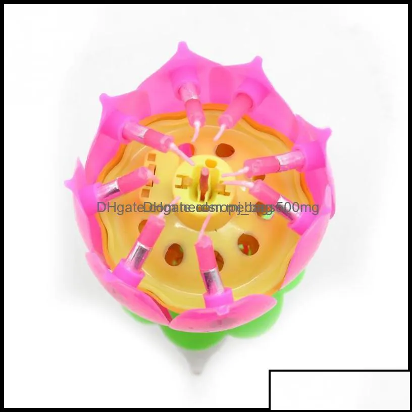 d￩cor home & garden flower single-layer lotus birthday candle party music sparkle cake candles drop delivery 2021 cxzm5