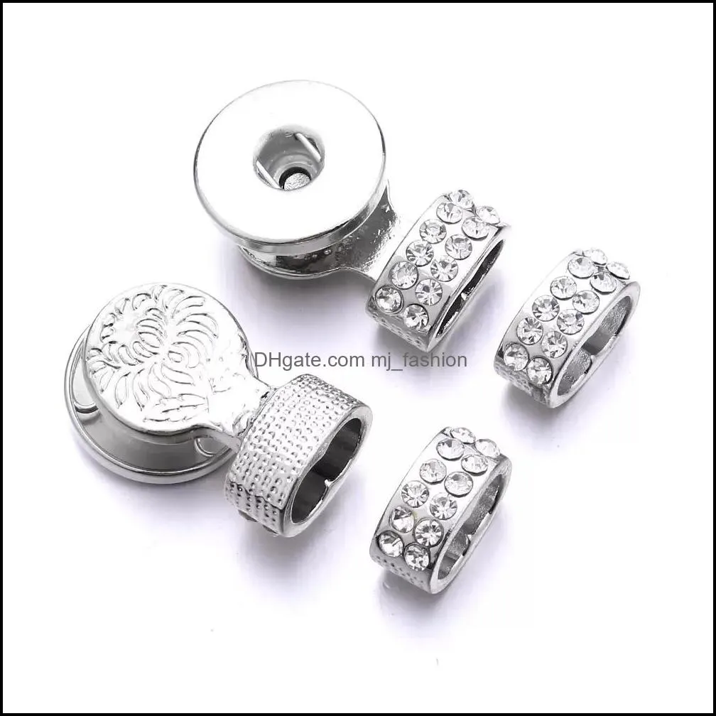 silver metal 18mm ginger snap button base clasps connectors for diy snaps leather bracelet hooks jewelry making accessorie
