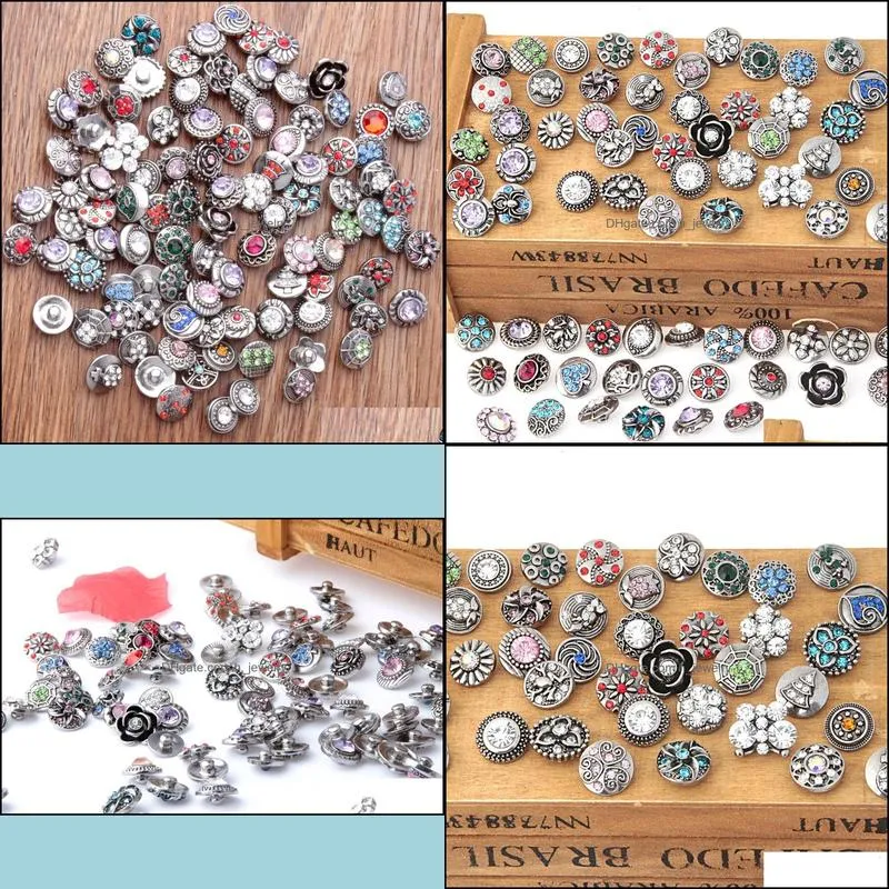 assorted 12mm noosa metal button ginger snaps diy bracelet necklace snaps jewelry accessory chunk snap button