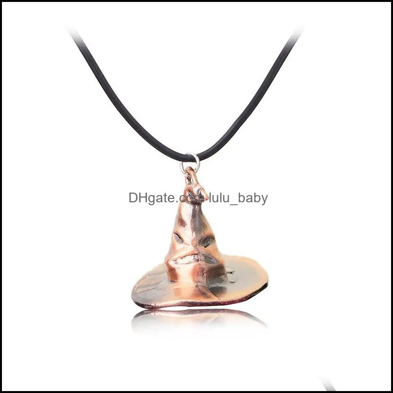 necklace magic hat pendant necklaces for fans cosplay accessories collar choker leather necklaces