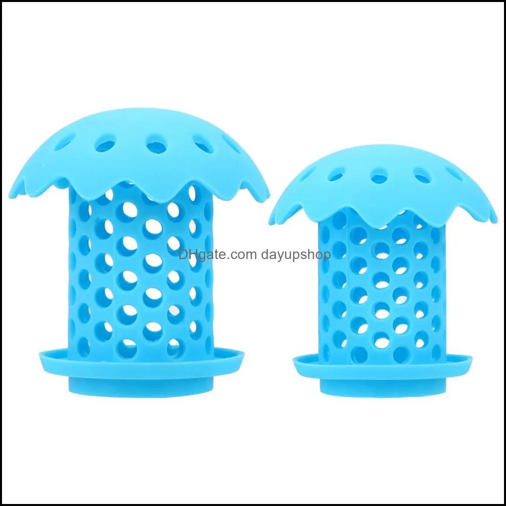 2pcs drain strainer silica gel bathtub household cleaning tools sink drainer hair catcher protector snare prevents hairs from clogging bathroom