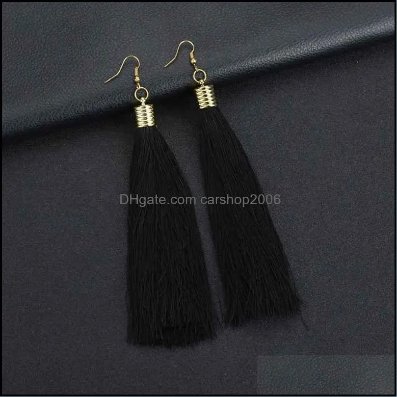 ladies long tassel earrings girl pendant boho style earrings gold circle bohemian retro vintage assorted variety mix