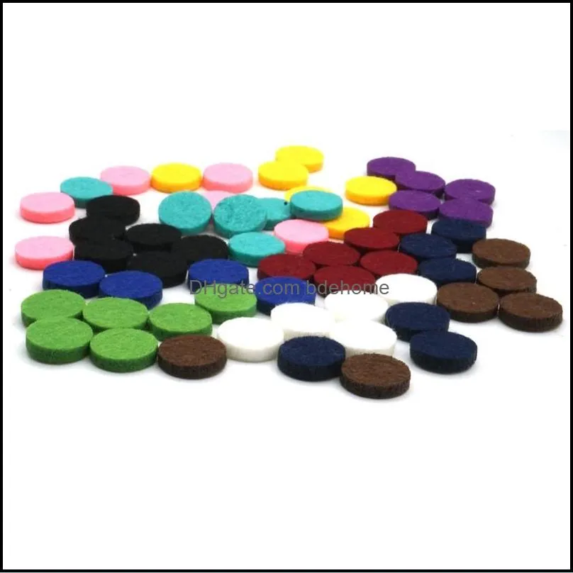 10 colorful 3*15mm round felt pads  oil diffuser spacers for  oil diffuser 18mm snap buttons jewelry