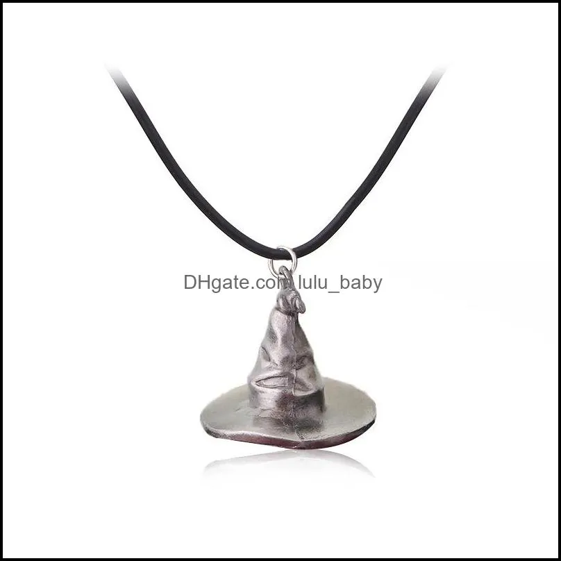 necklace magic hat pendant necklaces for fans cosplay accessories collar choker leather necklaces