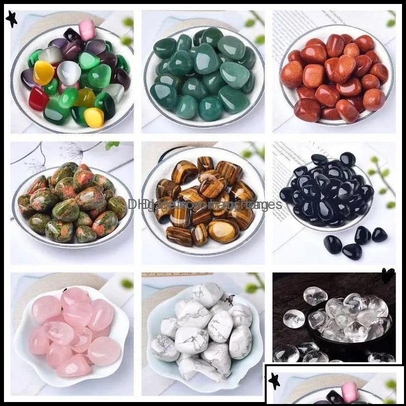 arts and crafts arts gifts home garden natural 2-3cm crystal mineral healing reiki energy crush stone for jewelry making fish tank drop