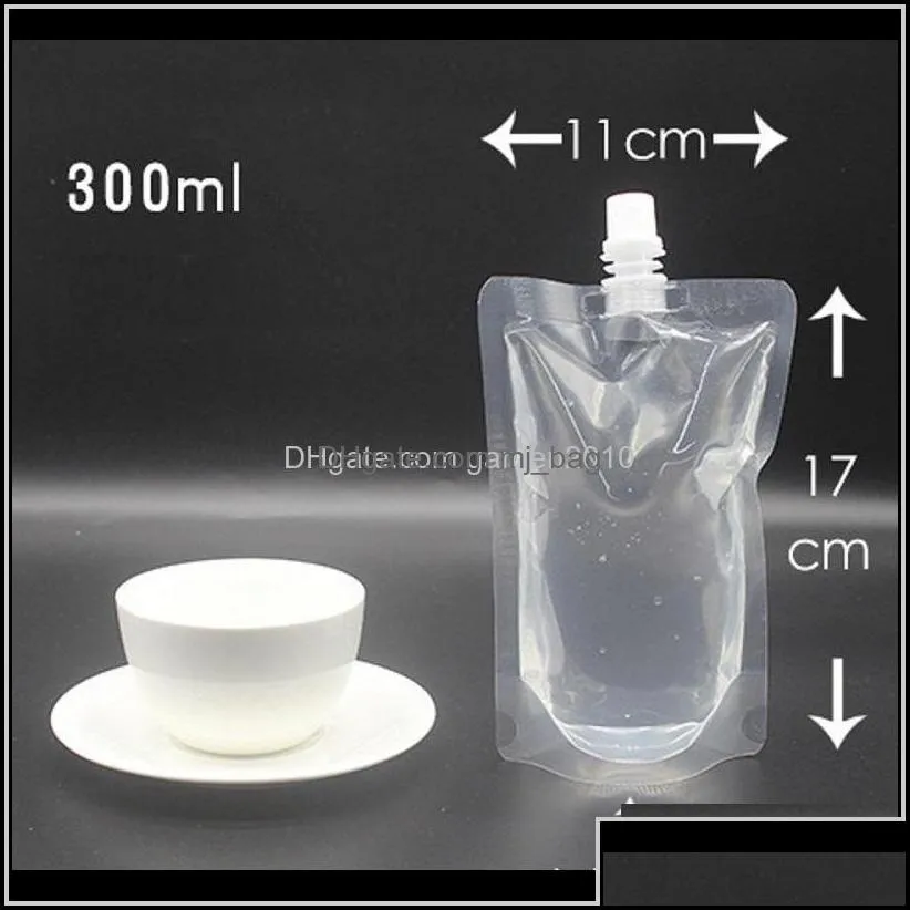 packing bags 100ml 200ml 250ml 300ml 380ml 500ml empty standup plastic drink packaging bag spout pouch for beverage liquid juice milk