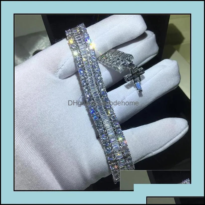 tennis bracelets jewelry 20 style sparkling luxury 925 sterling sier mti shape white topaz cz diamond gemstones women wedding bracelet for