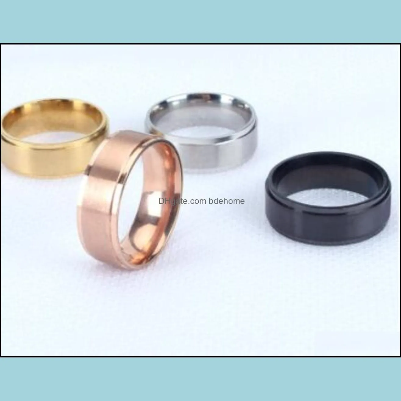 band rings jewelrycouple wedding gift man woman ring rose gold luxury jewelry stainless steel designer wholesale punk index finger drop