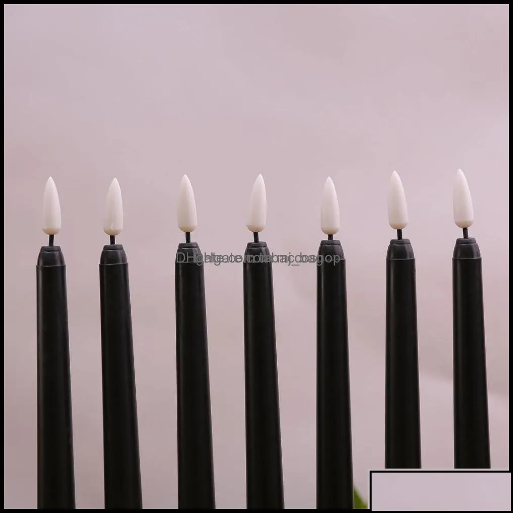 candles home d￩cor garden pack of 6 remote halloween taper black color flameless fake pillar battery with contain drop delivery 2021