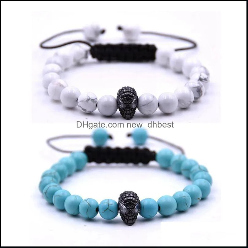 adjustable bracelet lava stone essential oil diffuser bracelet braided rope stone yoga men`s and women`s