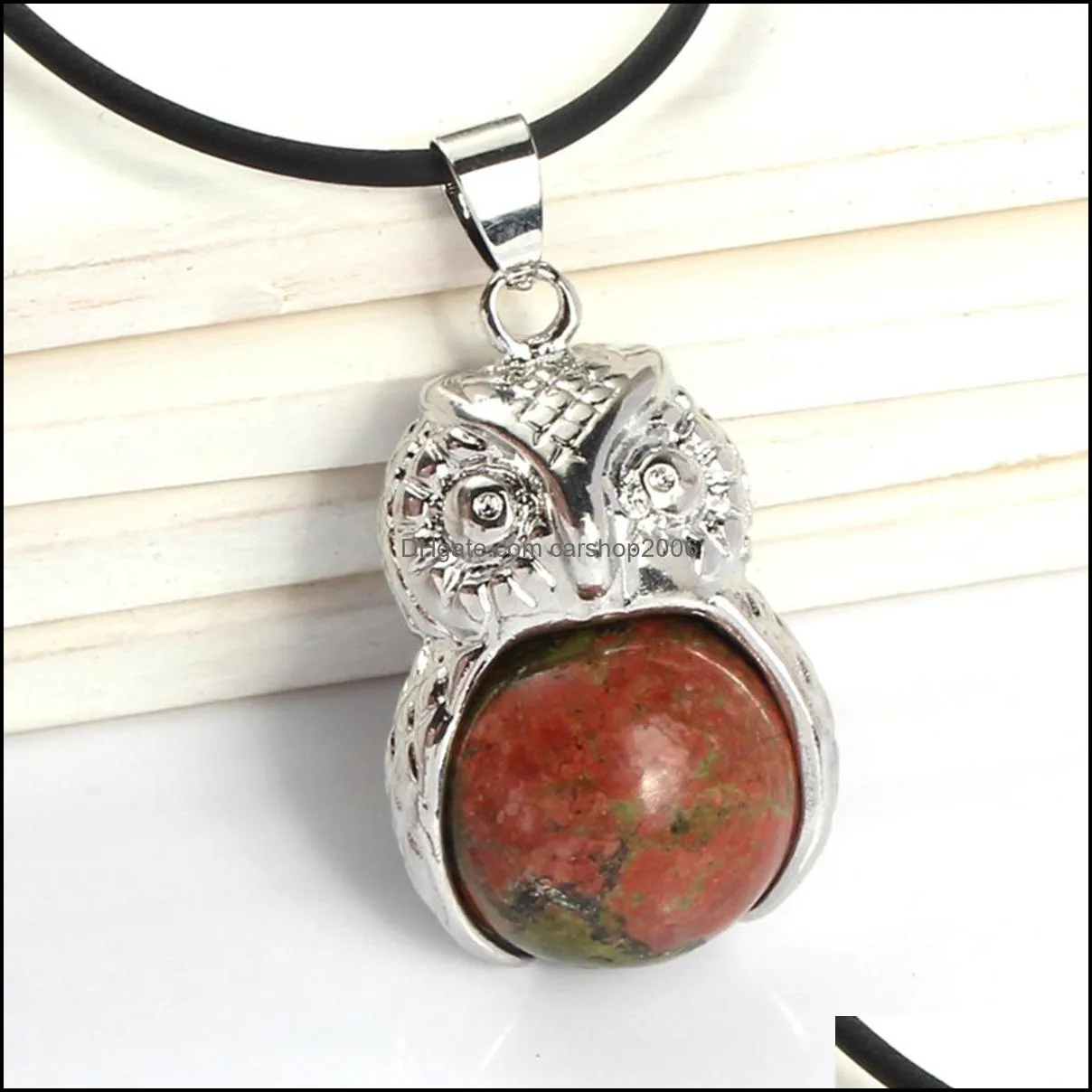 silver owl pendant men and women stainless steel fashion  jewelry earrings necklace manufacture