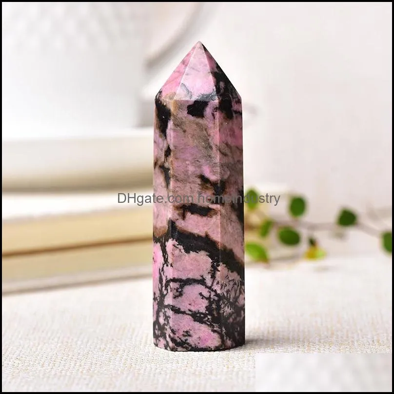 6-7cm natural rhodonite arts and crafts crystal tower gifts healing polished reiki energy stone ornaments