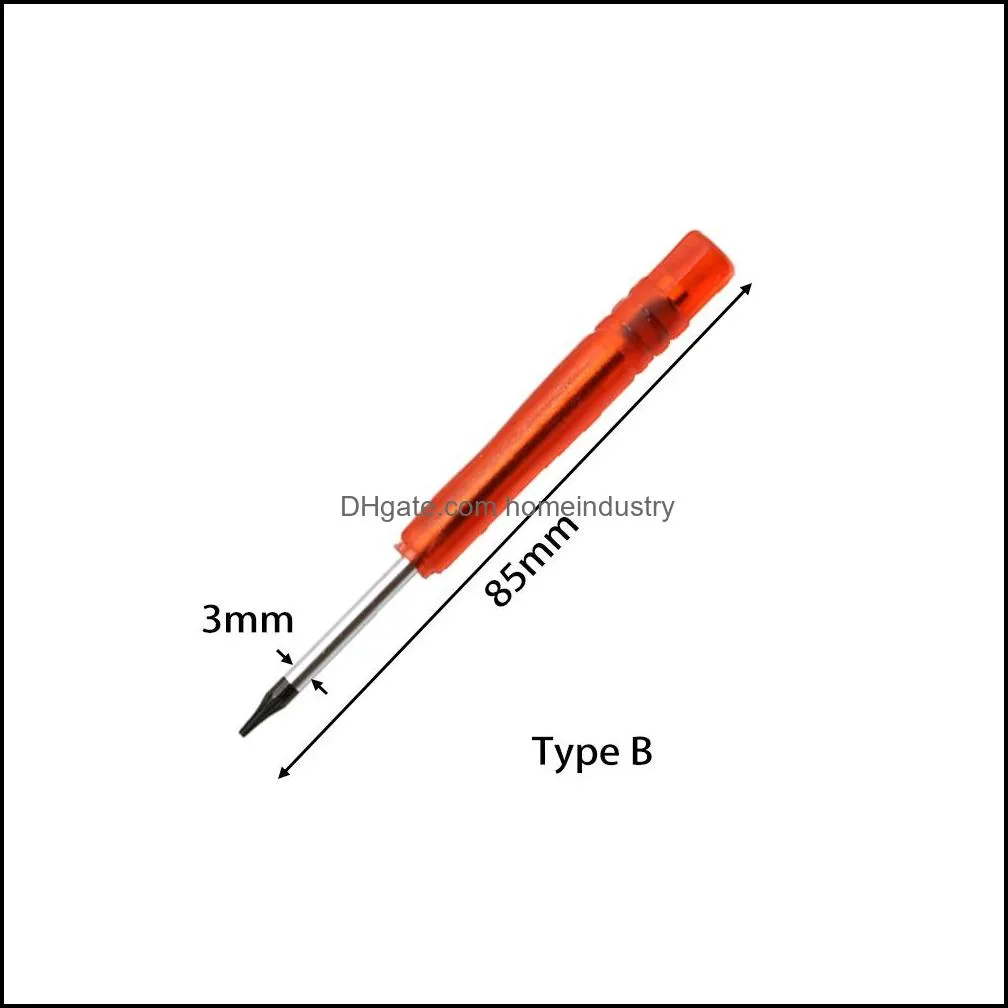 good quality mini screwdriver 85mm small t3/4/5/6 slotted phillips tri wing pentagon straight repair tool concep for iphone tablet laptop pc games