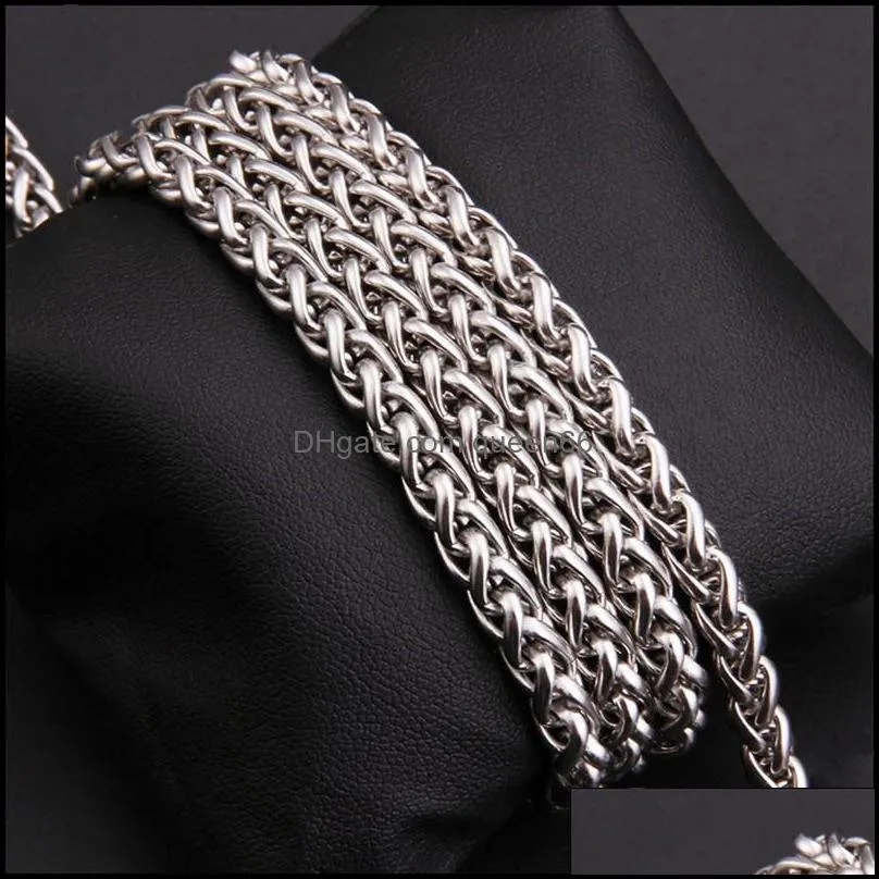 stainless steel necklace keel chain flower basket chain europe and america 20 inch fegalo chain necklace 3-8mm men and women models