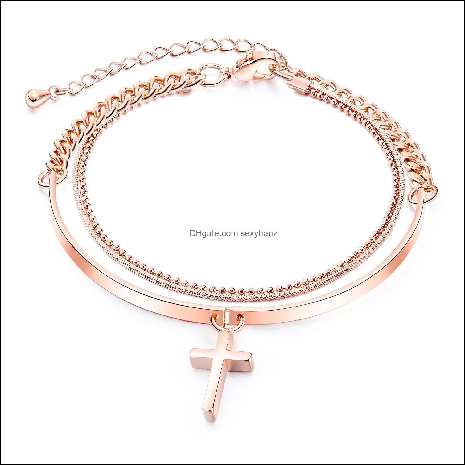 butterfly bracelet set cross evil eye key square beads chain bracelets adjustable charms beach jewelry for women girls