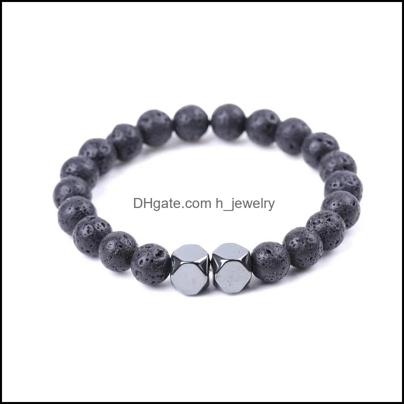 lover men handmade hematite 8mm buddha lava stone bracelet beads bracelets summer women jewelry gift