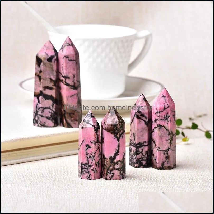 6-7cm natural rhodonite arts and crafts crystal tower gifts healing polished reiki energy stone ornaments
