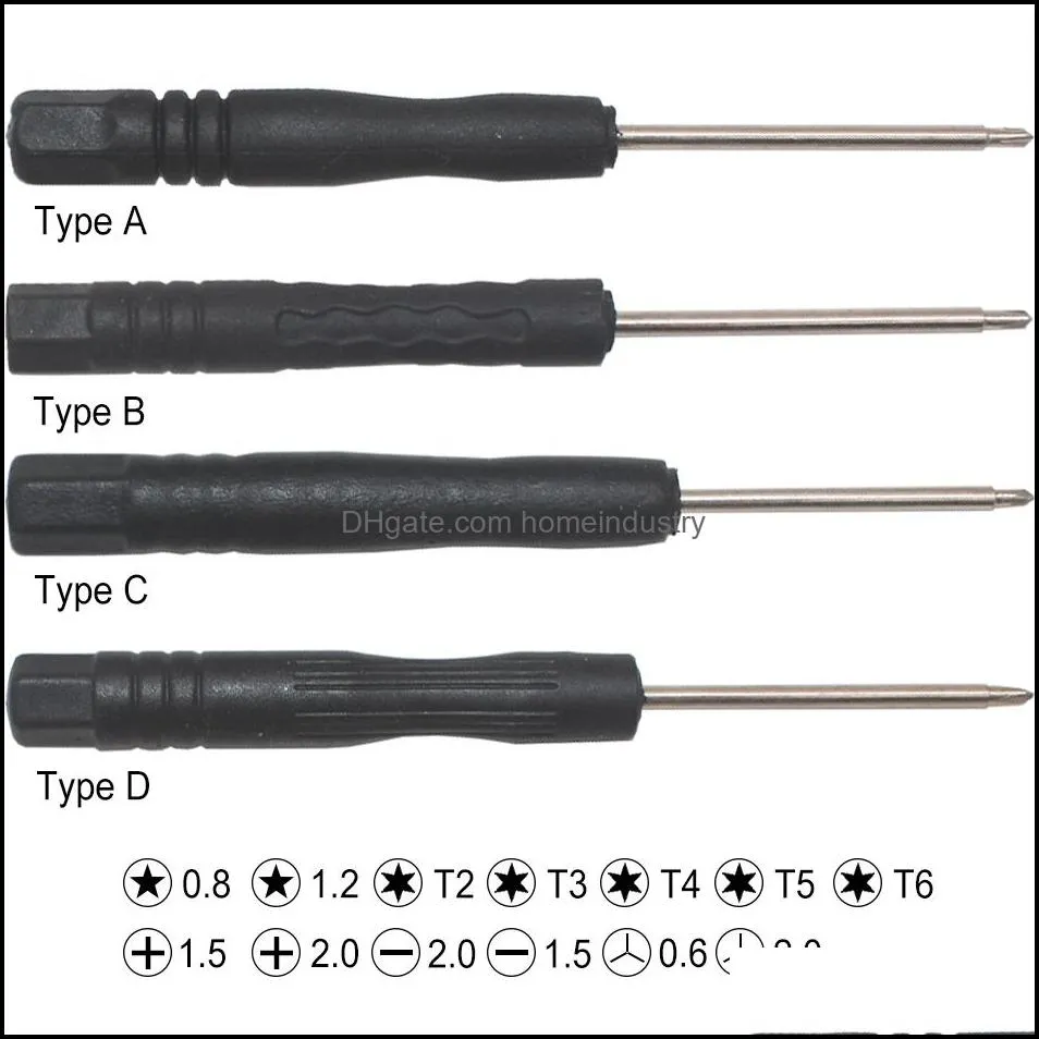 mini magnetic screwdriver t2 t3 t4 t5 t6 1.5 2.0 phillips slotted 0.8 pentalobe 0.6 2.0 tri wing for iphone tablet type a repairing