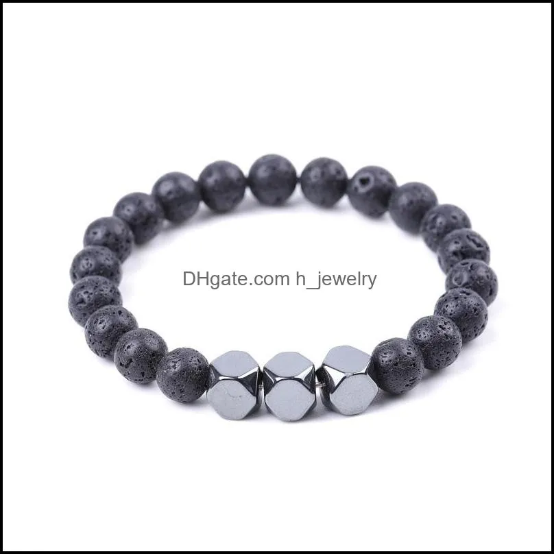 lover men handmade hematite 8mm buddha lava stone bracelet beads bracelets summer women jewelry gift